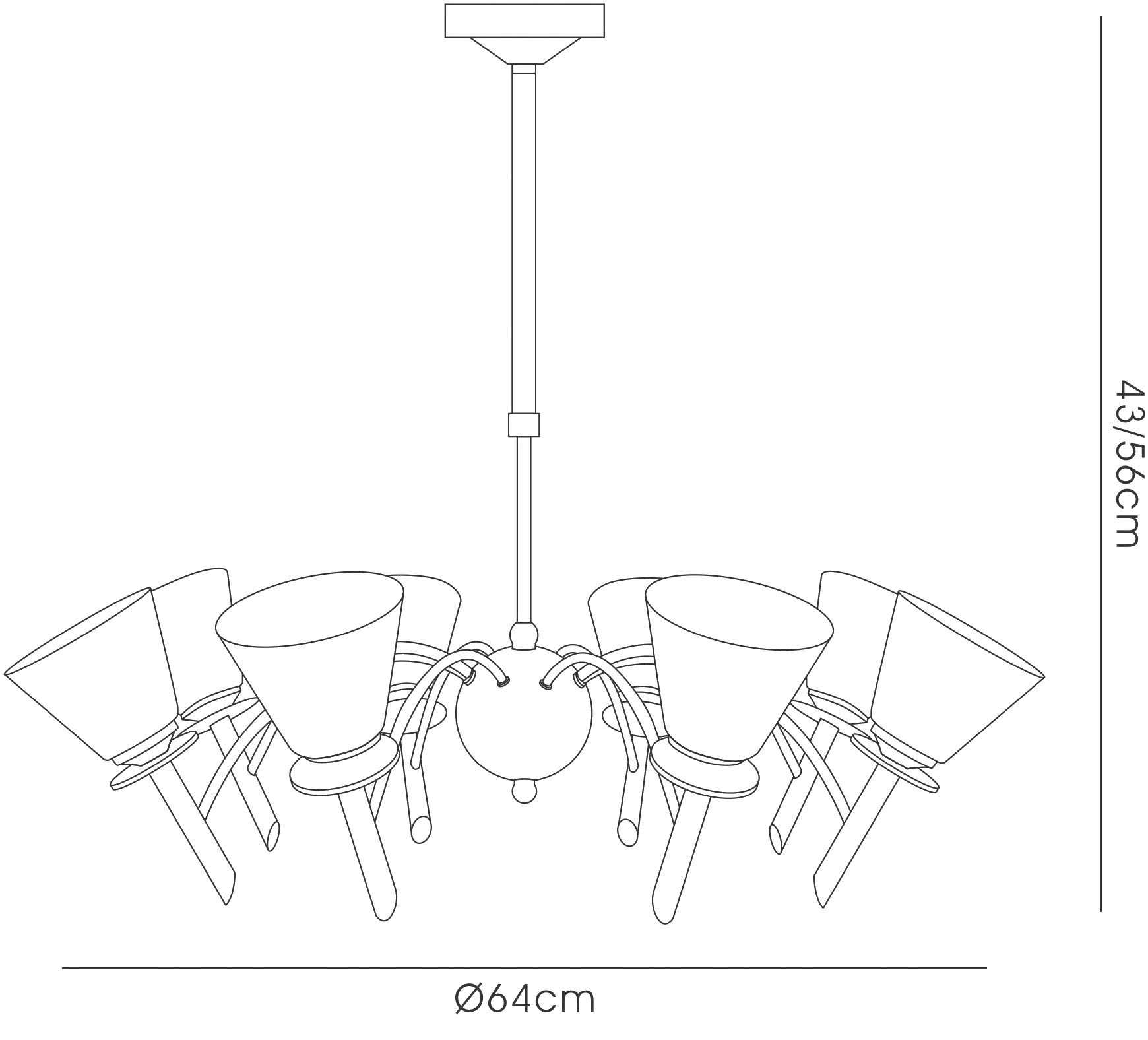 IL20205  Kristina Pendant 8 Light
